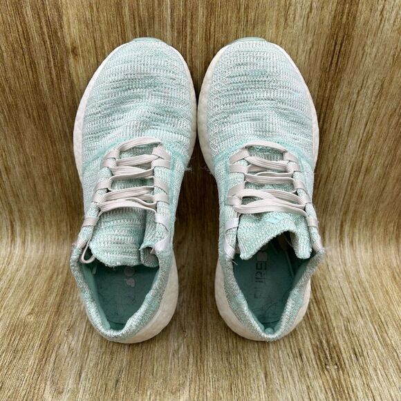 Adidas Pureboost Go Women's Size 6 Running Shoes Sneakers Mint Green B75827 - Picture 6 of 10